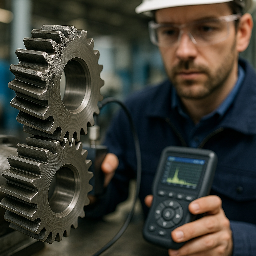 Gear faults detected by vibration analysis