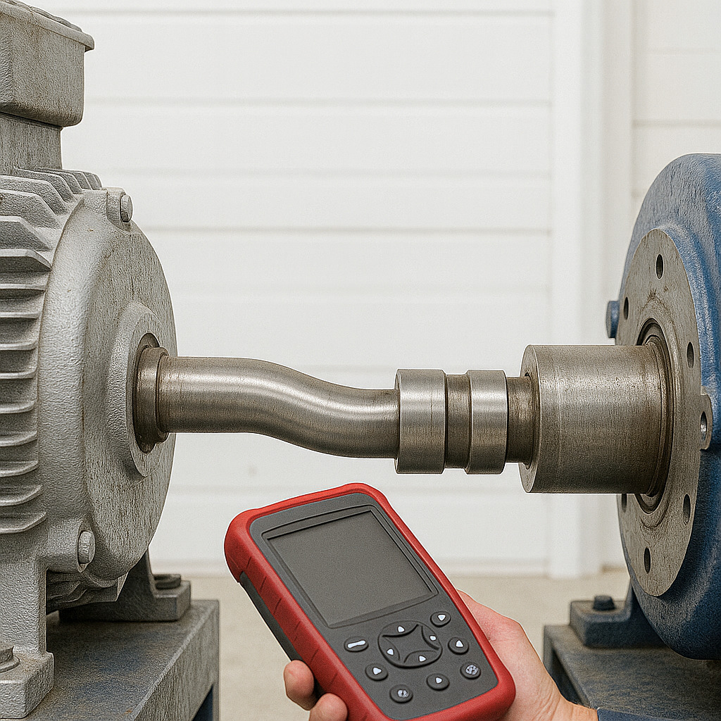 Bent shaft in rotary equipment